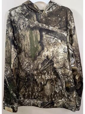 Realtree APX Camo Hoodie Youth L Polyester Fleece Pullover Hunting Magellan New